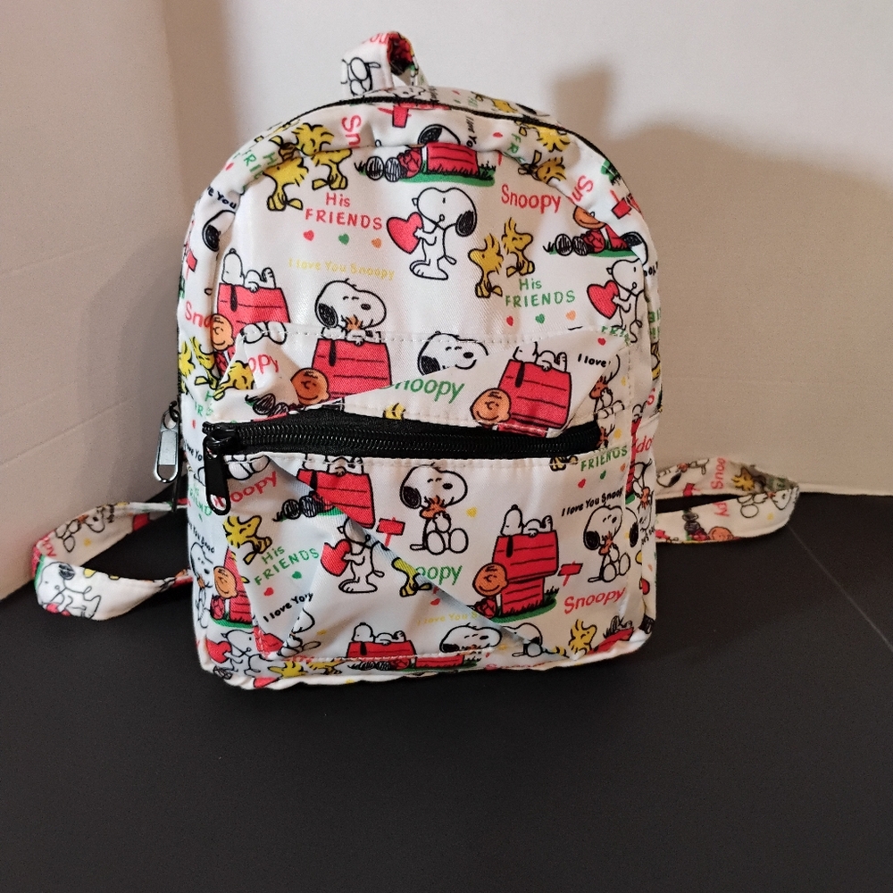 Snoopy & Friends Vinyl Backpack Purse